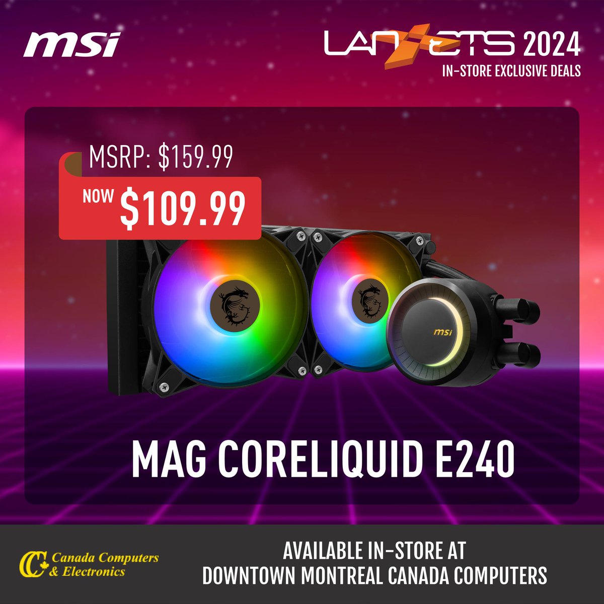 MSI Gaming Canada (@msicanada) on Twitter photo ๐ฎโก๏ธOur Lan ETS specials are now available exclusively in-store at the Canada Computers Downtown Montreal location! ๐ฎโก๏ธ
These deals are only valid in store from June 28 - 30th, so if you're in the area, don't forget to drop by, as they're while quantities last!๐ฅ๏ธโจ
<a href="/Lan_ETS/">Lan ETS</a> ๐ฎโก๏ธOur Lan ETS specials are now available exclusively in-store at the Canada Computers Downtown Montreal location! ๐ฎโก๏ธ
These deals are only valid in store from June 28 - 30th, so if you're in the area, don't forget to drop by, as they're while quantities last!๐ฅ๏ธโจ
<a href="/Lan_ETS/">Lan ETS</a>