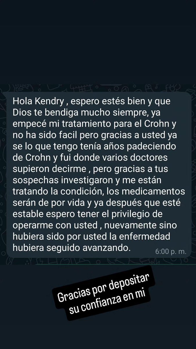ColoproctologoD's tweet photo. Quiero compartirles ese detalle que me motiva y me llena el corazón para hacer mi trabajo con pasión y entrega. https://t.co/YxeTVAOXqd