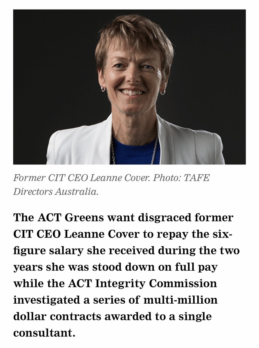 The ACT Greens are as gutless as they are hypocritical.

Every member of the ACT Greens blocked every move by the <a href="/CanberraLibs/">Canberra Liberals</a> on the former CEO’s full pay and pay rises over the last two years.

The ACT Greens had multiple chances. They failed at every hurdle.