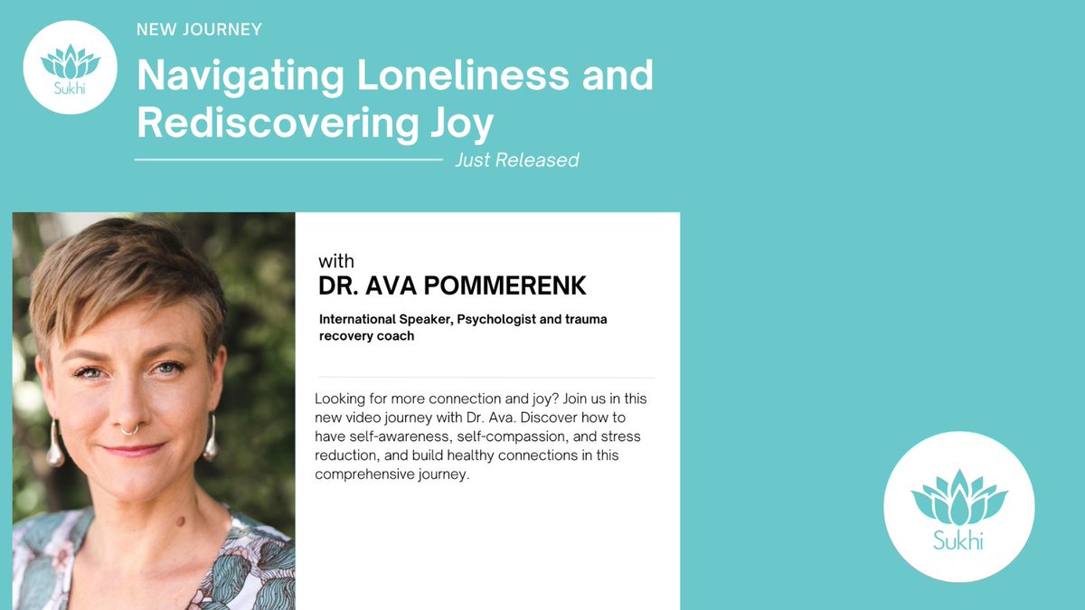 Feeling lost or alone? Sukhi's new journey, "Navigating Loneliness," can help! Led by Dr. Ava Pommerenk, it offers tools to heal, reduce stress, and build connections. Head to the Sukhi platform today for workplace wellness sessions! rb.gy/j7xply
