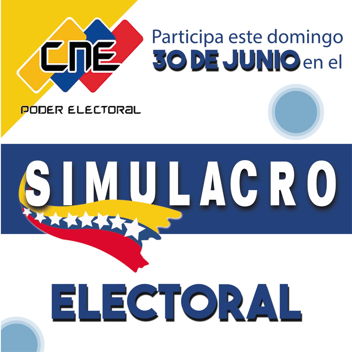 AndyPrensa's tweet photo. ¡Comunidad Universitaria!

Este #30Jun participa en el simulacro electoral del CNE. Ejerce tu derecho al voto y fortalece nuestra democracia

 📝 *Después de votar:* Llena el formulario de participación en el siguiente enlace: https://t.co/q3qzOk9S6l

¡Tu participación es clave! https://t.co/pIyDWvU88I