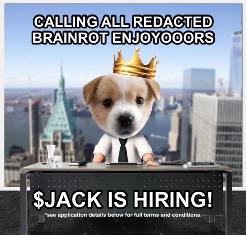 100x_john's tweet photo. I mess with $JACK because the dev is based 

Trynna get an 100X with   $JACK 

Currently at 1.6M 

https://t.co/w6Gmqs5L05

Holding this till 50M not planning on selling no time soon lol https://t.co/CNu1qpxUzi