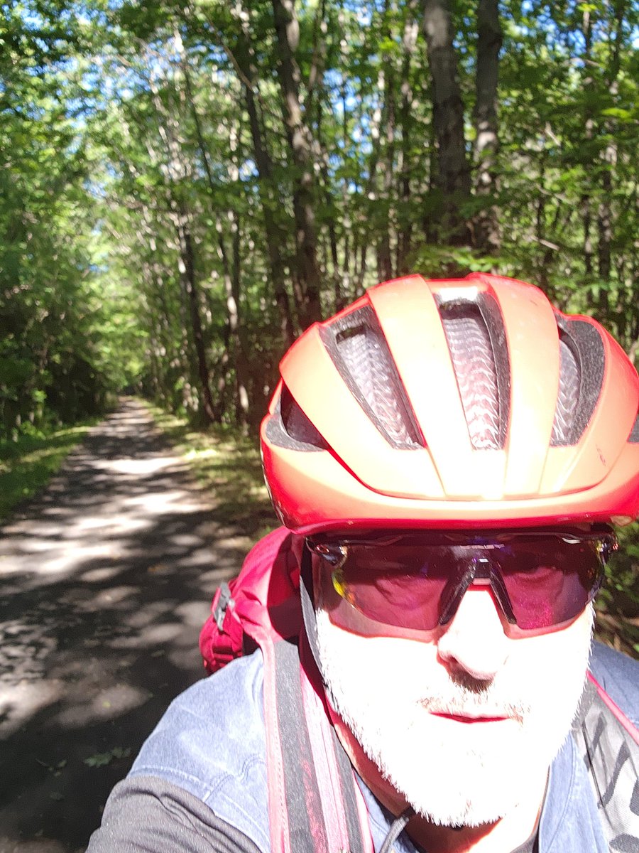 I took the day off today and headed up to White River Junction,  VT. I just finished with a 60-mile gravel ride on the Northern Rail Trail. I'm pretty tired right now,  but what an amazing day :)