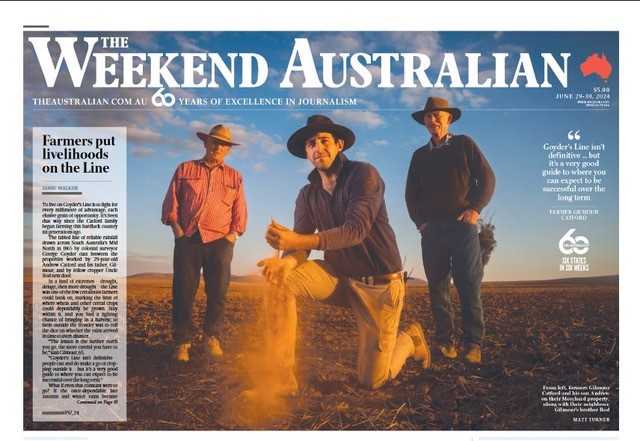 Well done Catford's! Front page of The Weekend Australian. <a href="/AndrewCatford/">Andrew Catford</a>  Great pics <a href="/mattjturner1/">Matt Turner</a>