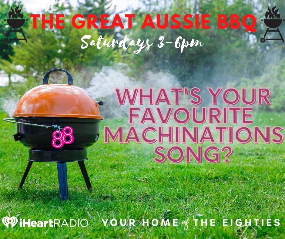 My88_FM's tweet photo. Time for our #GreatAussieBBQ, playing all Down Under music until 6pm. We're kicking it off with some #Machinations - what's your favourite song from this great Aussie band?
Stream: https://t.co/bqfAV4r1N5 https://t.co/TwGgBlv6vT