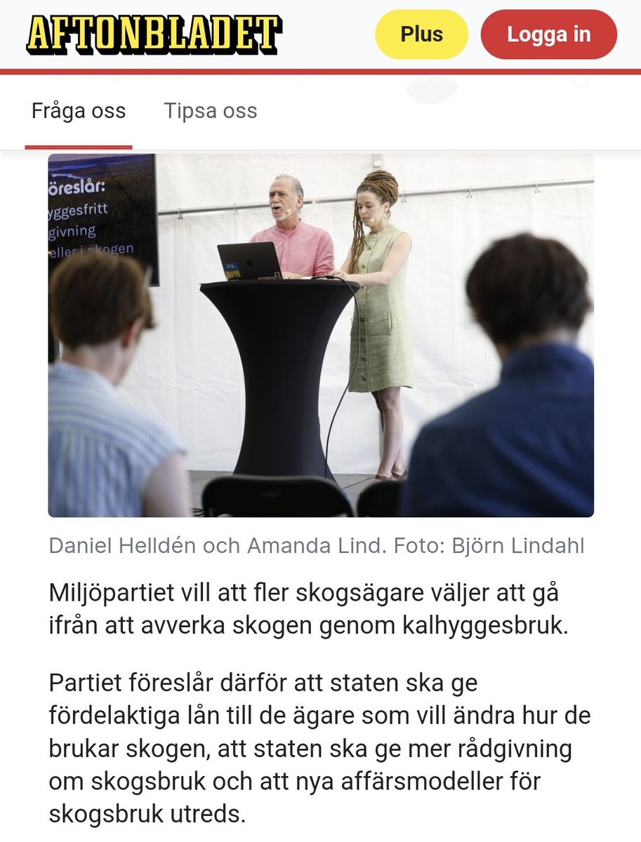 MVH_aka_MrMan's tweet image. Så, en av @miljopartiet 's "klimatlösningar" är alltså att skogsägare ska skuldsätta sig, genom att ta ett lån, för att gå över till hyggesfritt ...Say what now?!
O på det låter div. reportrar halvt chockade över att skogsägarna inte älskar förslaget ...

#klimat
#svpol
#mpfail