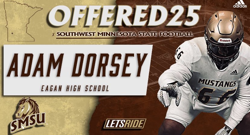 Adam Dorsey (@adam_dorsey1) on Twitter photo After a great call with <a href="/CoachB_U/">Brady Underwood</a> I am blessed to announce that I have received an offer from Southwest Minnesota State University!!! <a href="/Eagan_Football/">WildcatFootball</a> <a href="/PrepRedzoneMN/">Prep Redzone Minnesota</a> <a href="/SMSUfootball/">SMSU Football</a> <a href="/Veesonie4/">Varmah Sonie</a> After a great call with <a href="/CoachB_U/">Brady Underwood</a> I am blessed to announce that I have received an offer from Southwest Minnesota State University!!! <a href="/Eagan_Football/">WildcatFootball</a> <a href="/PrepRedzoneMN/">Prep Redzone Minnesota</a> <a href="/SMSUfootball/">SMSU Football</a> <a href="/Veesonie4/">Varmah Sonie</a>
