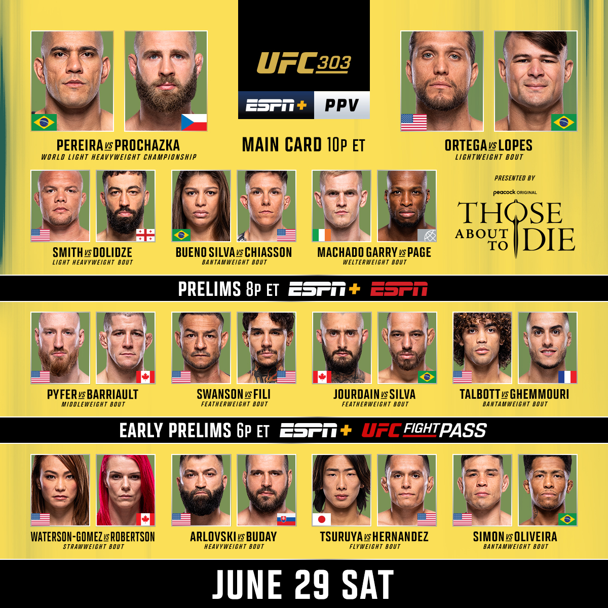 ufc's tweet photo. Capping off June with a BANG 💥

[ B2YB @Peacock | TONIGHT | 10pmET/7pmPT | #UFC303 ] https://t.co/NMArdTLMIs