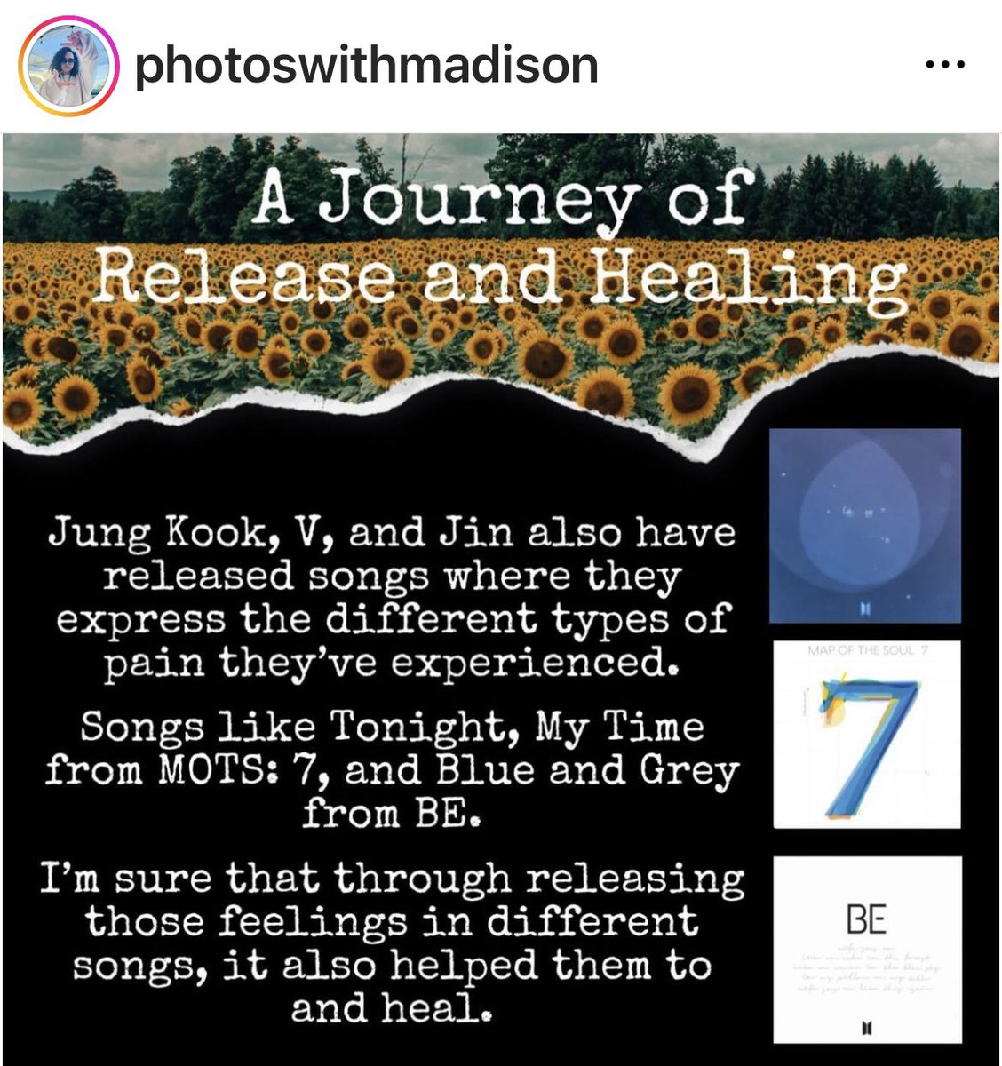 shinewithandrea's tweet image. As a fairly new #ARMY, I love that my teenage daughter, @PhotosMadison, is so invested in their music, their growth and their journey. I’m learning so much reading her thoughts and analyses!

#BTSARMYMOM #photoswithmadison #dustyfanwastaken #shinewithandrea