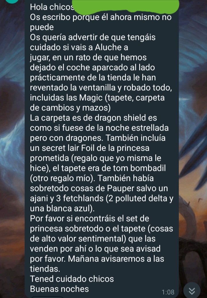JorgeAClaro's tweet photo. ATENCIÓN VENDEDORES DE #MTG DE MADRID, YA SEÁIS DE TIENDAS @mtgtempeststore @MetropolisCnter @ItacaGG @JupiterJuegos @RebellionMTG @Arte9_MTG O DE MERCADILLO: A un integrante de nuestro grupo de juego le han robado todo ese material.
¡QUE CORRA LA VOZ! https://t.co/uhp8BhOsIY
