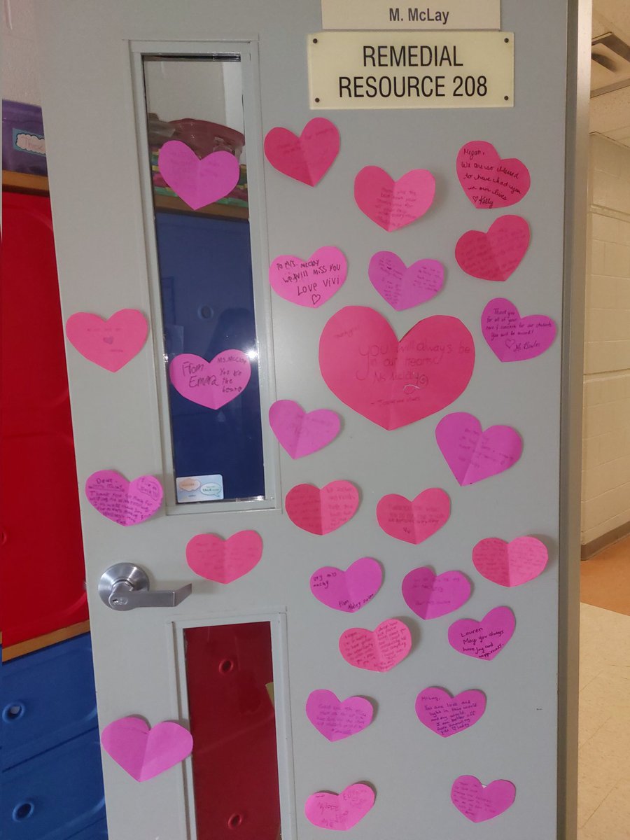 Such a lovely thing to find on my office door today. I will miss you all! ❤️❤️ Have a wonderful summer! 🌞