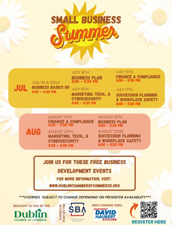 Checkout Dublin Chamber learning sessions for small businesses!