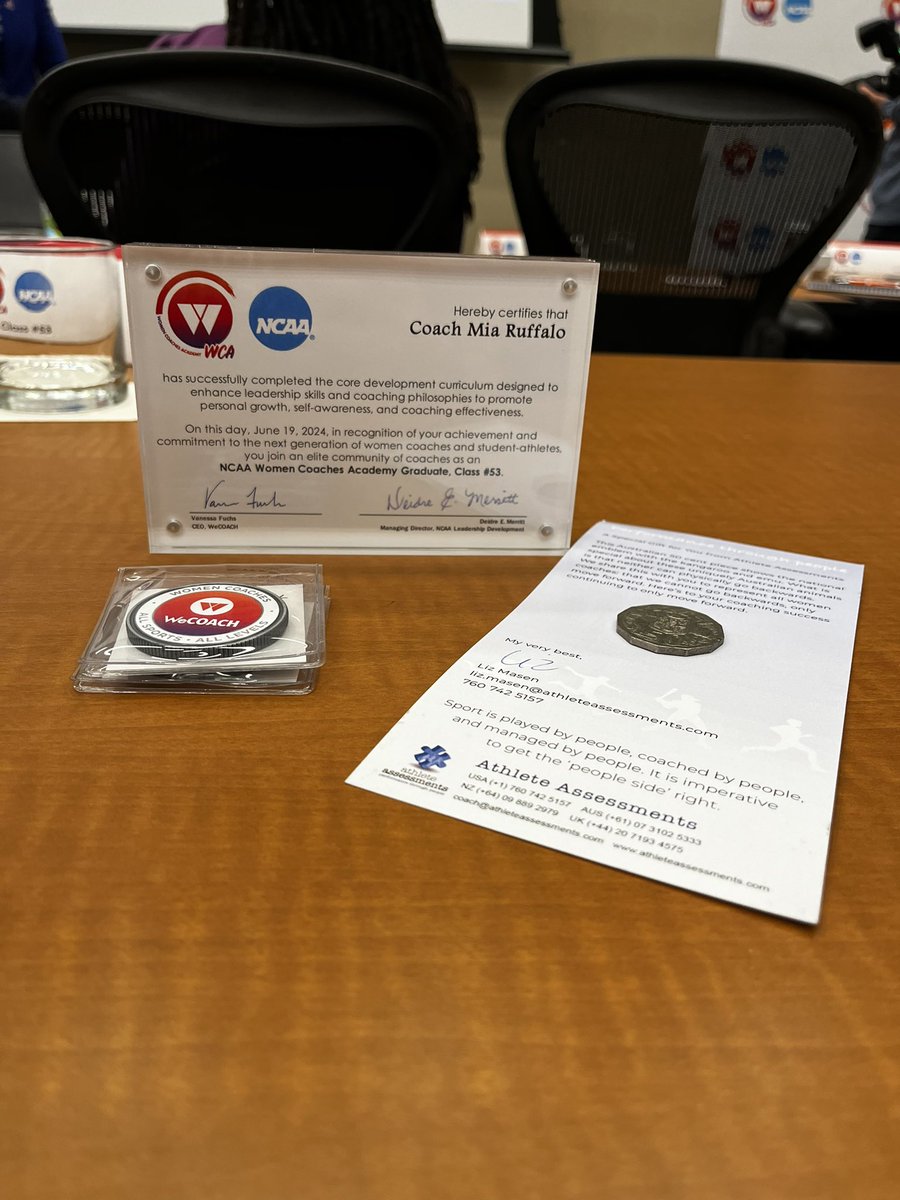 miaruffalo's tweet photo. Proud to be a part of Class 53!

The connections, lessons, and memories from the @WeCOACH NCAA Women Coaches Academy will stick with me forever 🐘🫶
#2024WCA53 https://t.co/E7up6AOnsE