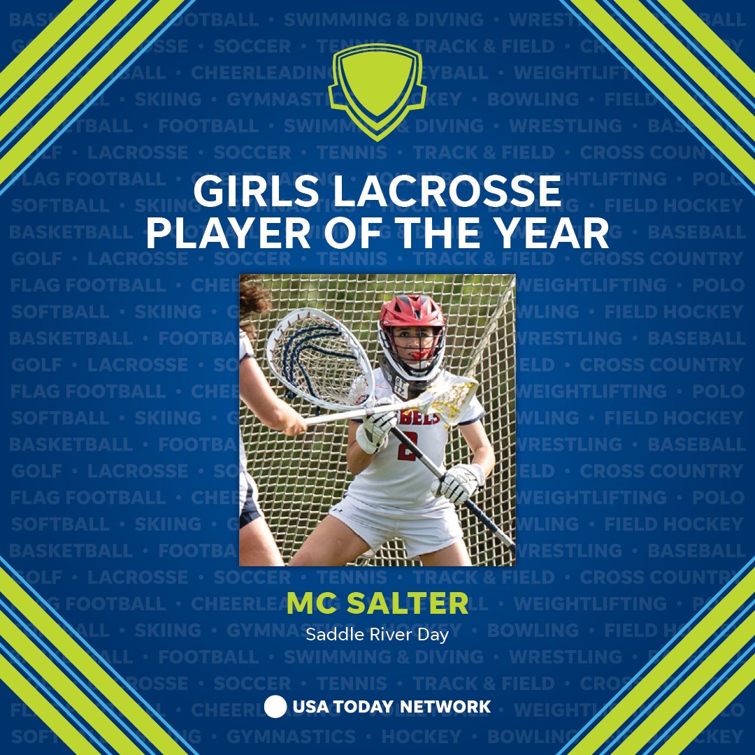 MC Salter of Saddle River Day wins for Girls Lacrosse Player of the Year! #NorthJerseyHSSA