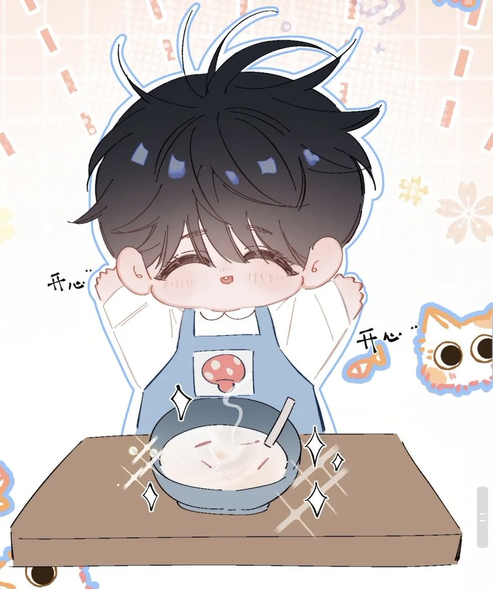 dokkaebisan's tweet photo. LOOK AT HIM BEING SO HAPPY!! He's even raising his cute pudgy arms!! His little teef showing! The mushroom apron! So much cuteness in one image 😭💛 https://t.co/NJoyH2vU1f