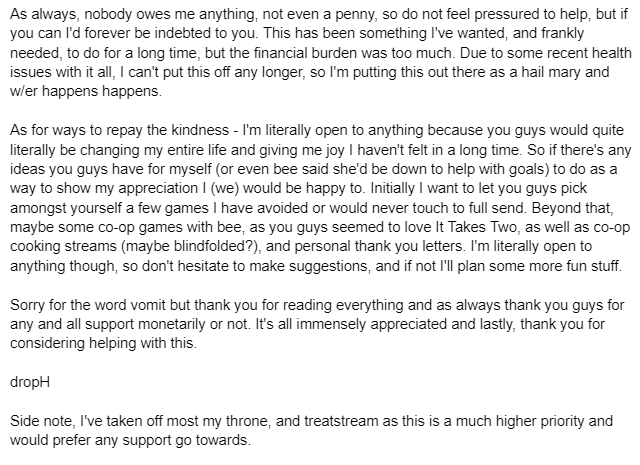 apDrop's tweet image. I made a vulnerable post about my dental health and where I'll be putting any support in my stream for the foreseeable future. If you're interested in that aspect of my life and/or want to help here's the post from Discord explaining everything.