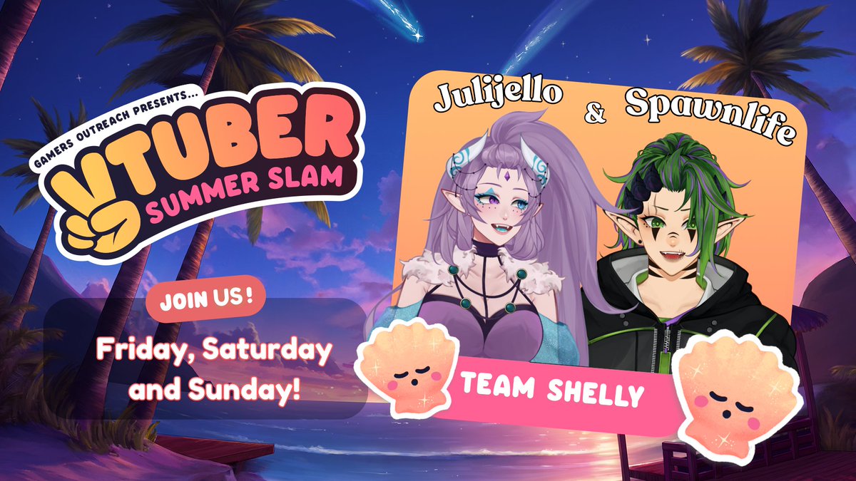 Julijello's tweet photo. It is time y'all! @life_spawn and I are starting our streams in support of @GamersOutreach ! Come on out and cheer us on! #VTuberSS2024 
I'll post our links below! 🔽🔗 https://t.co/EBcadZArZN