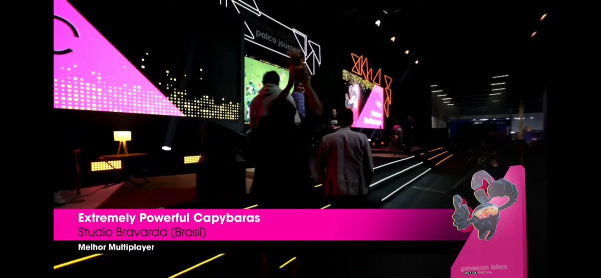Extremely Powerful Capybaras ⚔️ OUT NOW on Steam (@epcapybarasgame) on Twitter photo WE WON!! Thank you <a href="/gamescomlatam/">gamescomlatam</a> for the award for best multiplayer game! Thank you to all our extremely powerful friends 💚 #gamescomlatam WE WON!! Thank you <a href="/gamescomlatam/">gamescomlatam</a> for the award for best multiplayer game! Thank you to all our extremely powerful friends 💚 #gamescomlatam