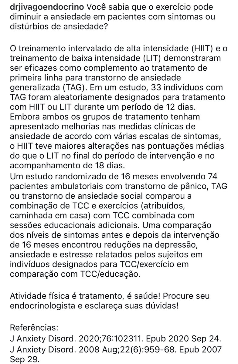 jivagolopes's tweet photo. sobre atividade física e ansiedade… https://t.co/hoRbsuofCr