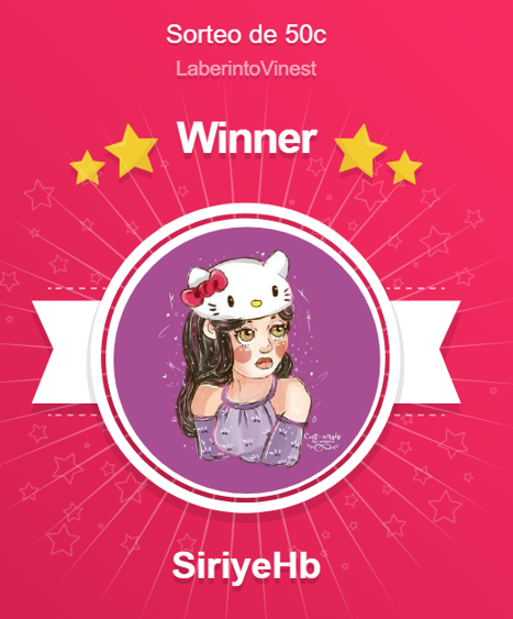 Tenemos Ganadora del Sorteo de 50c!
Felicidades a <a href="/SiriyeHb/">❣ Siriye 🌻</a> ❤️
