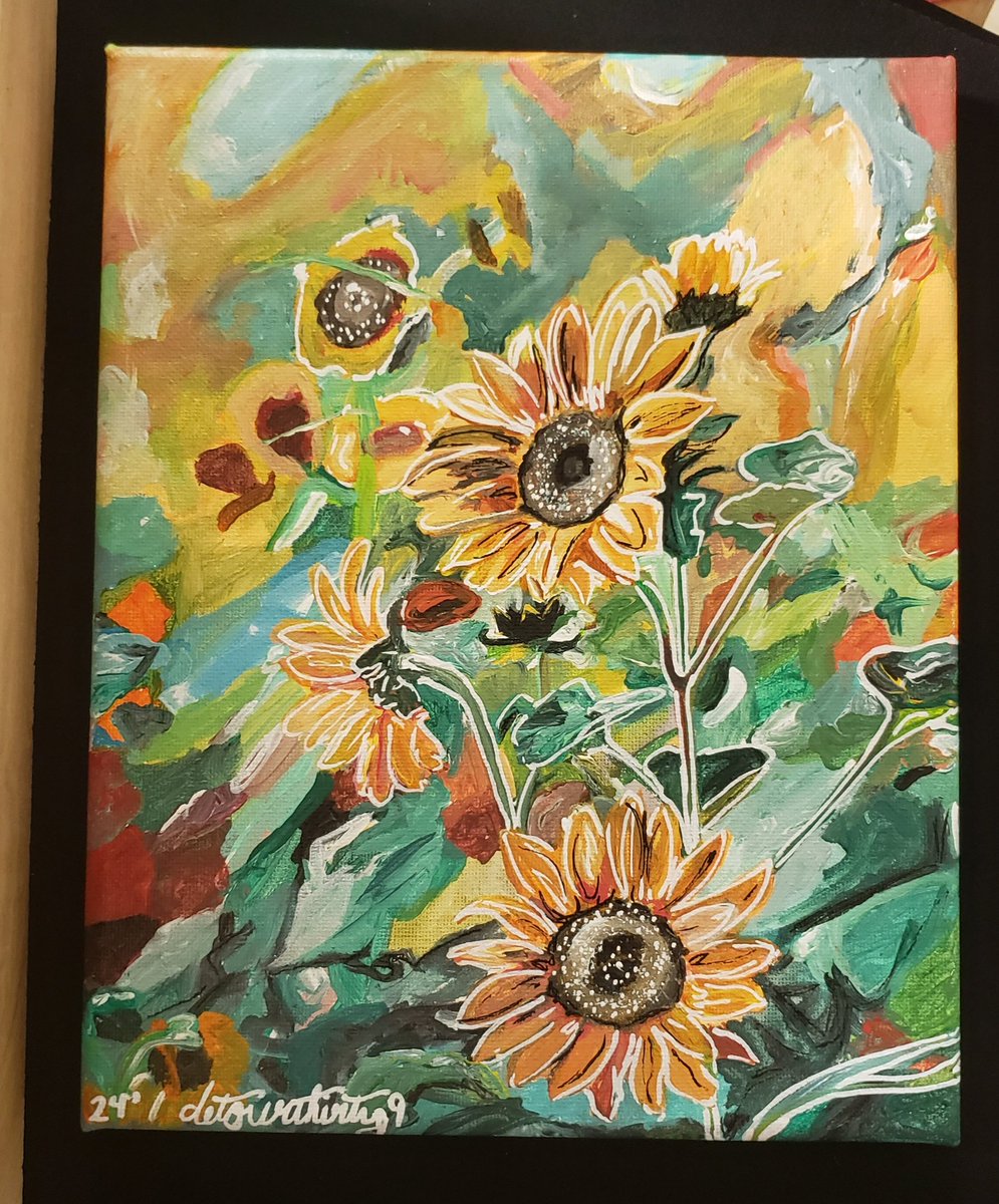 Finished work Friday 🌻 

#sunflowers #acrylicpainting  #finishedworkfriday