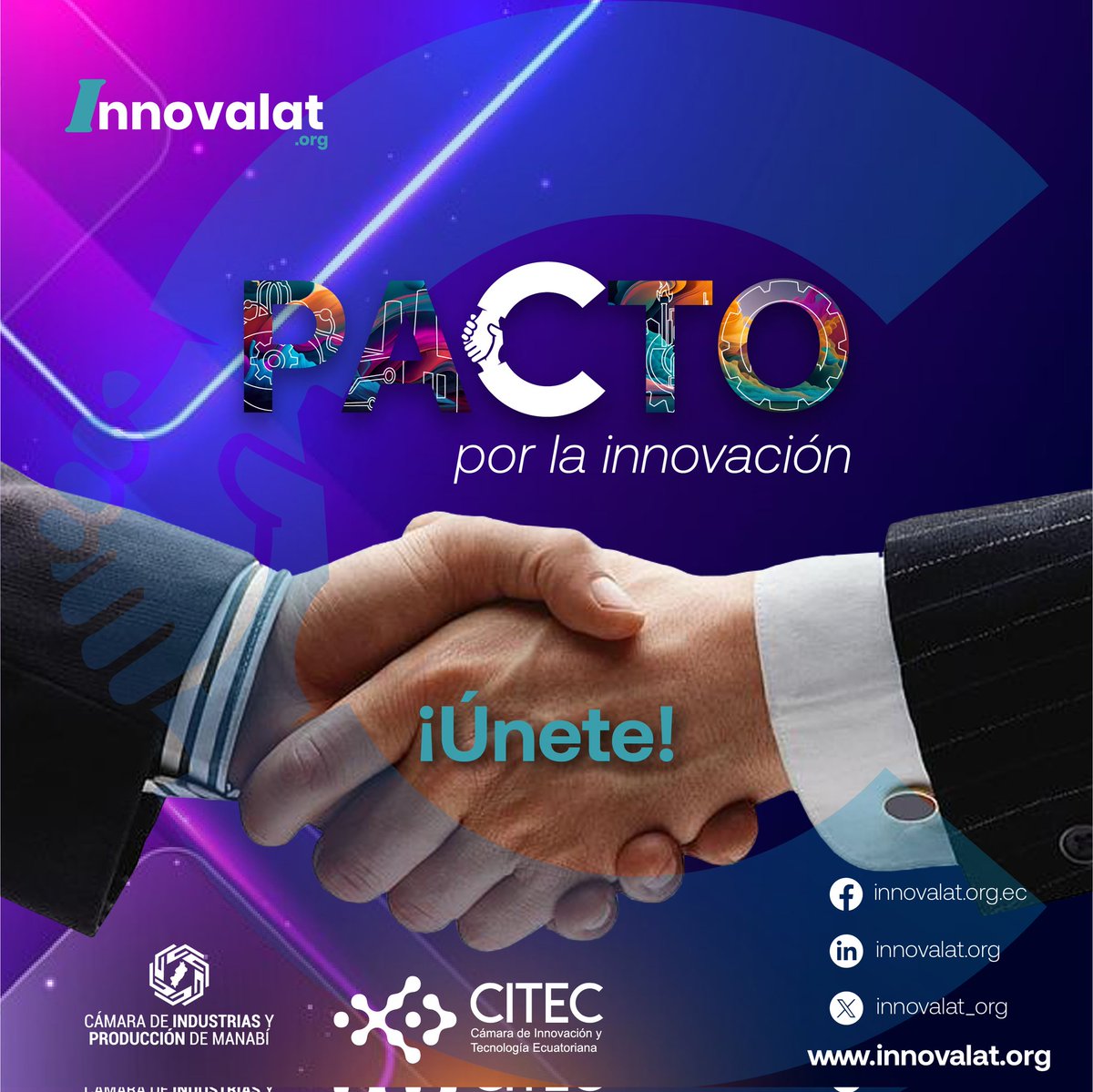 Innovalat_org's tweet photo. ¡Súmate a la innovación!

El Pacto por la Innovación te invita a construir un futuro más innovador para todos. 

#PactoPorLaInnovación #Innovación #SociedadCivil #Manabí #Ecuador #Latam

https://t.co/SHPNvPWfVJ https://t.co/8INvfSdpLF