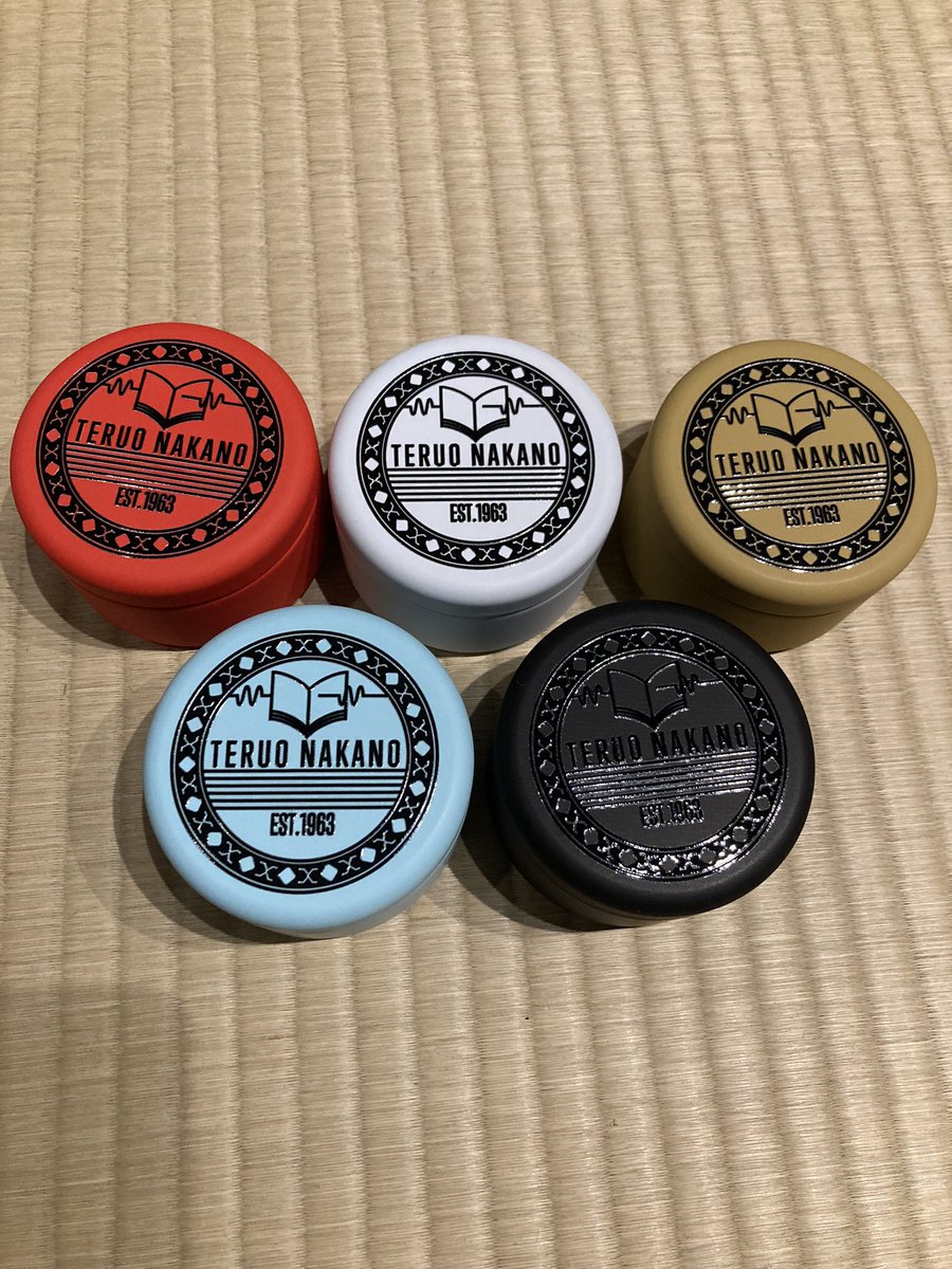 beatsurfersinc 本日から発売になるグッズ その3、中野テルヲ丸缶 各色