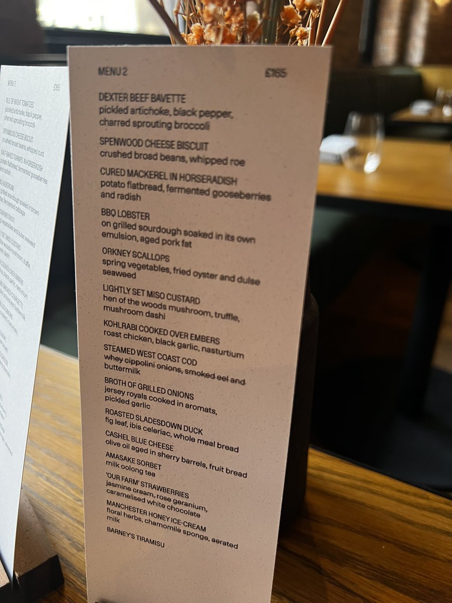 Very, very impressed by <a href="/Skof_Manchester/">Skof_Manchester</a> last night. Undoubtedly worthy of a <a href="/MichelinGuideUK/">The MICHELIN Guide</a> Star and future potential for 2 for sure! You can really feel the <a href="/lenclume/">L'Enclume</a> influences in the food and the staff (some of whom are ex L’enclume) were excellent! A must try in Manchester!