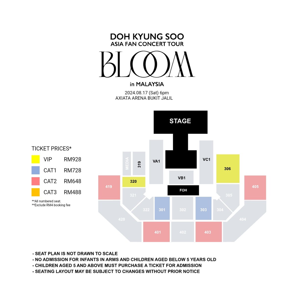 exopearlunionmy's tweet photo. D-50 to #BLOOMinKL

There are still lots of tickets available to purchase. Grab yours; as lowest seating number as 👇🏻

VIP
320: Row H
306: Row H

CAT 1
301: Row R
303: Row Q

CAT 2
401: Row D
403: Row C
419: Row J
405: Row K

🔗 https://t.co/vxjsjV8uMP https://t.co/VhE7w1JGNp