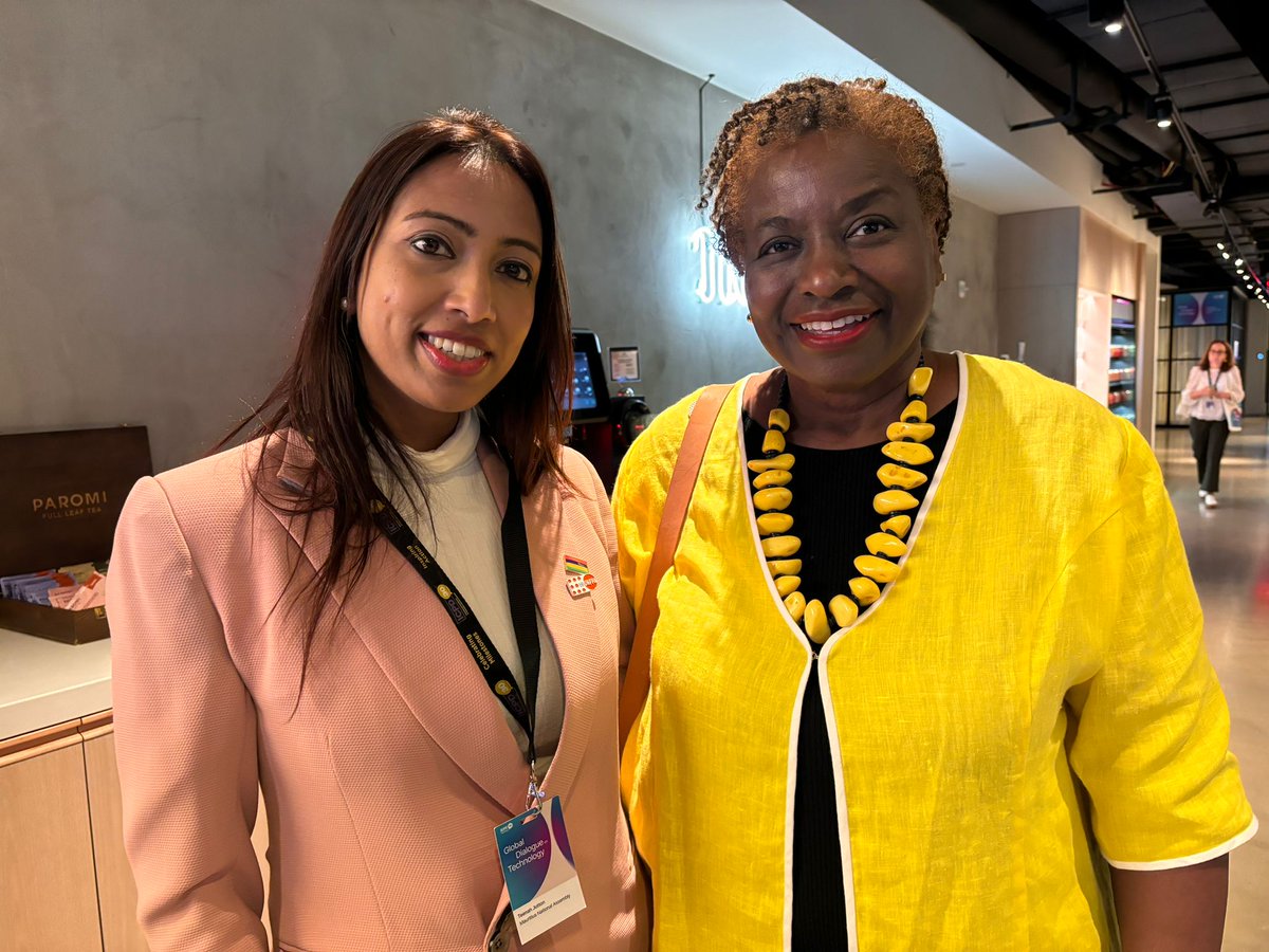 LiyingPriscilla's tweet image. Mauritius' own Honourable @TeenahJutton at the #ICPD30 Global Dialogue on Technology, hosted in NY by @UNFPA giving a moving testimony and advocating for protecting rights and #bodyautonomy in the digital space.