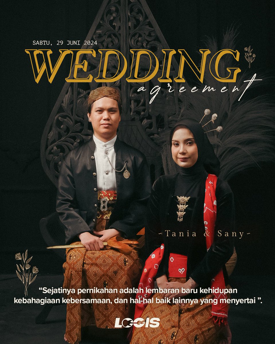 ~ Our Love Story TANIA &amp; SANY ~

Keluarga besar Logis Music, mengucapkan selamat menempuh hidup baru untuk Sany Sandyana, Gitaris dari Line Of God

Semoga pernikahan, senantiasa penuh berkah, cinta, kasih, sayang dan kebahagiaan.
.
Sabtu, 29 Juni 2024