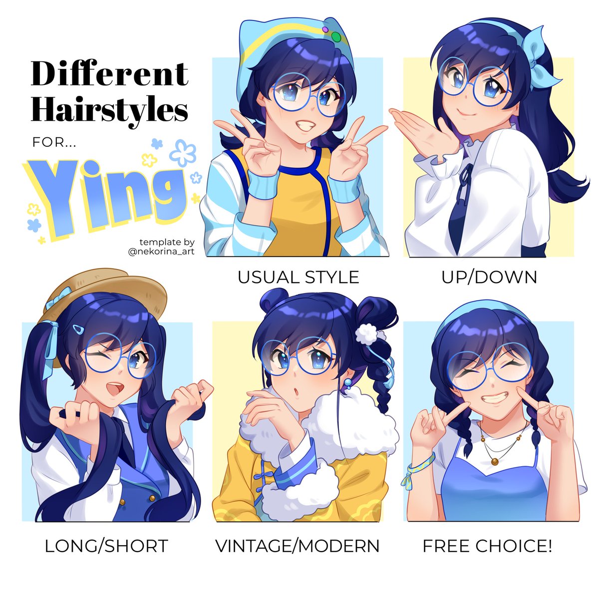 Colorsketch with Ying 💙🩵💙
Which one is best? 
#BoBoiBoy #ying