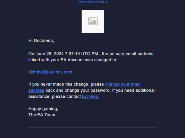 my account has been hacked, if anyone sees it playing it's not me, i am currently contacting ea support <a href="/EAHelp/">EA Help</a>