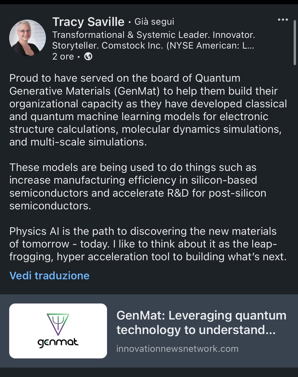 alessandrobanca's tweet image. $LODE #GenMat #materials #QuantumPhysics #acc #build #semiconductor #FutureOfWork #Ai #QuantumCommand #GenerativeAI #comstock #Mining #LODE