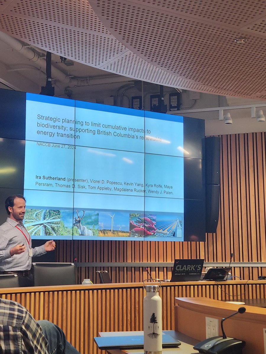 Yesterday at #NACCB2024 Ira Sutherland presented the Palen Lab's work on strategic planning of renewable energy to limit cumulative impacts on the BC landscape.
<a href="/SCBNorthAmerica/">SCB North America</a> #ConservationBiology