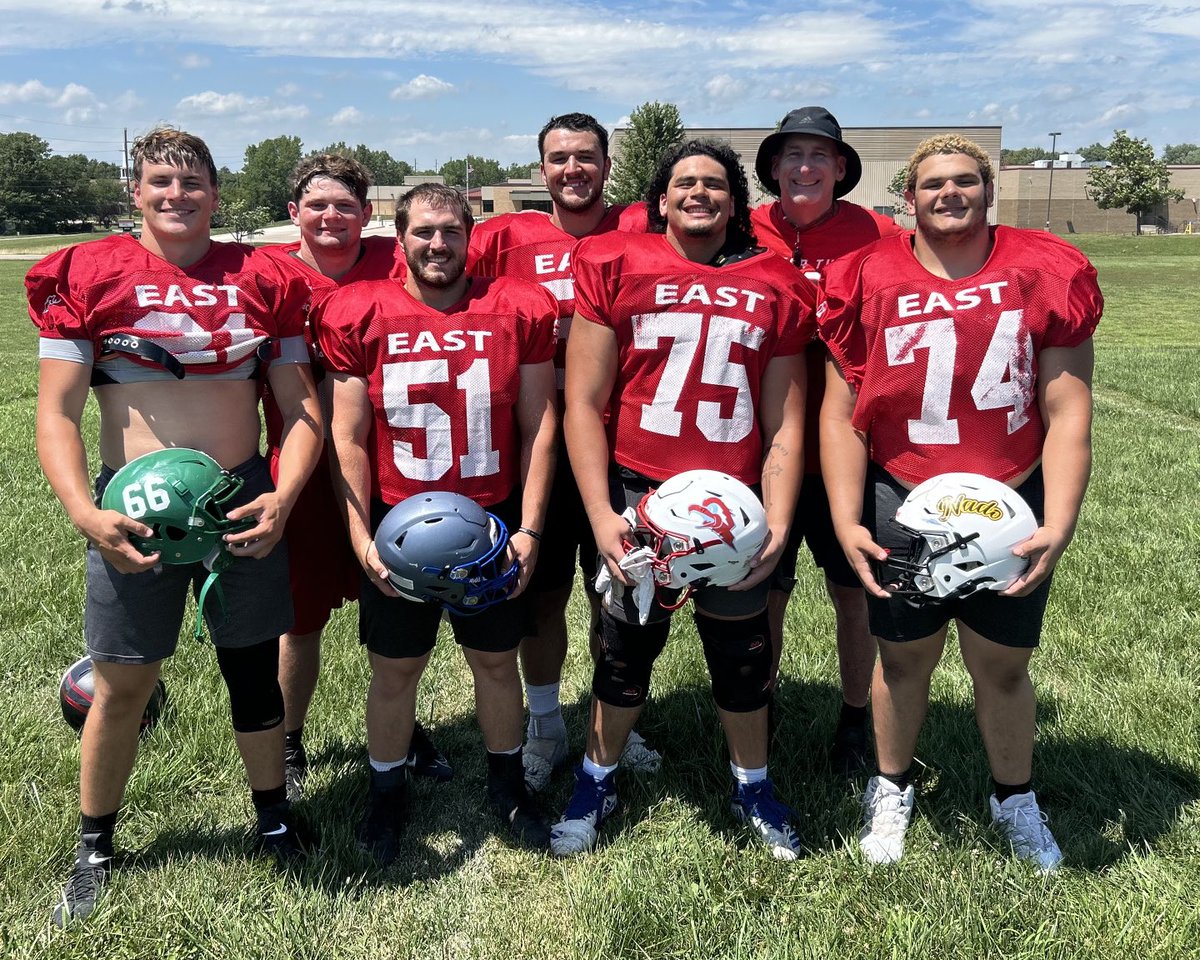 Thank you ⁦<a href="/KSShrineBowl/">Kansas Shrine Bowl</a>⁩ for an incredible week. Grateful to coach our brick wall defensive line, Inspired watching and listening to the amazing Shriner’s Hospital kids. Honored to represent the East Squad Saturday. #ForTheKids #GoEast