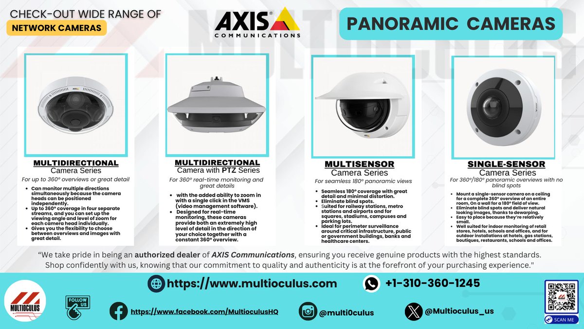 Multioculus_us's tweet image. One Surveillance Camera, Unlimited Possibilities!!
 
Simplify your surveillance setup with AXIS COMMUNICATIONS  PANORAMIC CAMERA SERIES. Get wide-area coverage, monitor activities, and detect incidents in large areas with just one camera. 
Check-out --&amp;gt; bit.ly/multioculusaxi…