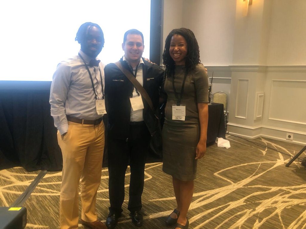 UAZ_MDPHD's tweet photo. Our amazing @uarizona MSTP students Ateh, Andres, &amp; Wanjiru are hard at work to help better support fellow trainees from diverse backgrounds at the American Physician Scientists Association (@A_P_S_A) Diversity Summit! This is leadership in action. 🌵
#DivSum24 #MedTwitter https://t.co/PISVaqMcMi
