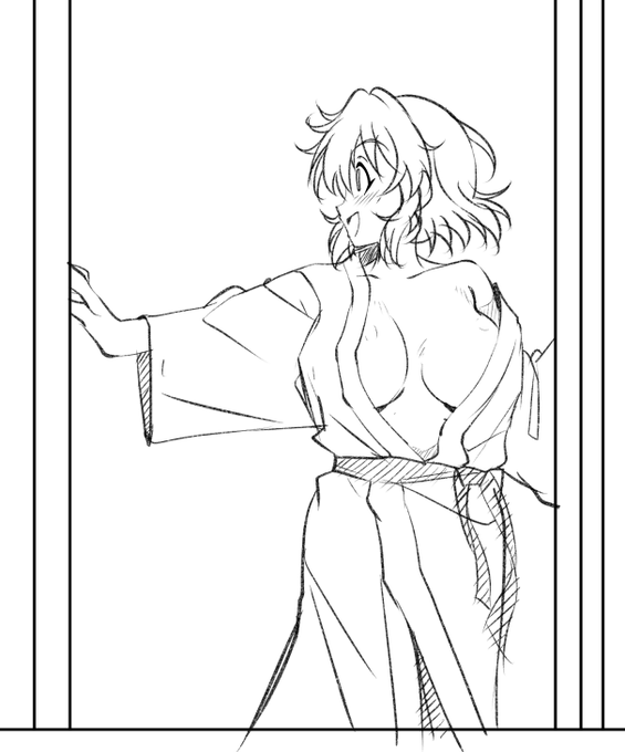 旅先で朝散歩して旅館に戻って来たら窓際の女の子が…!! 