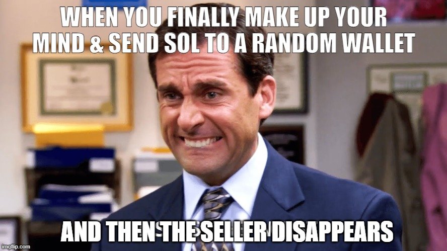 SolSafePay's tweet photo. Solsafe Solves this 👇
Use #Solsafe and prevent yourself from scammers!
Join our community now: https://t.co/IrvDcis7ya
#Web3 #Escrow #CryptoPayments #DeFi #Solana https://t.co/zi0EQTfts1
