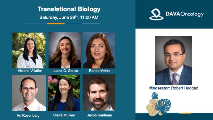 Starting Now: Translational Biology
Moderated by: <a href="/DrHaddadRobert/">Robert Haddad</a> 
#DAVAHawaiiLung