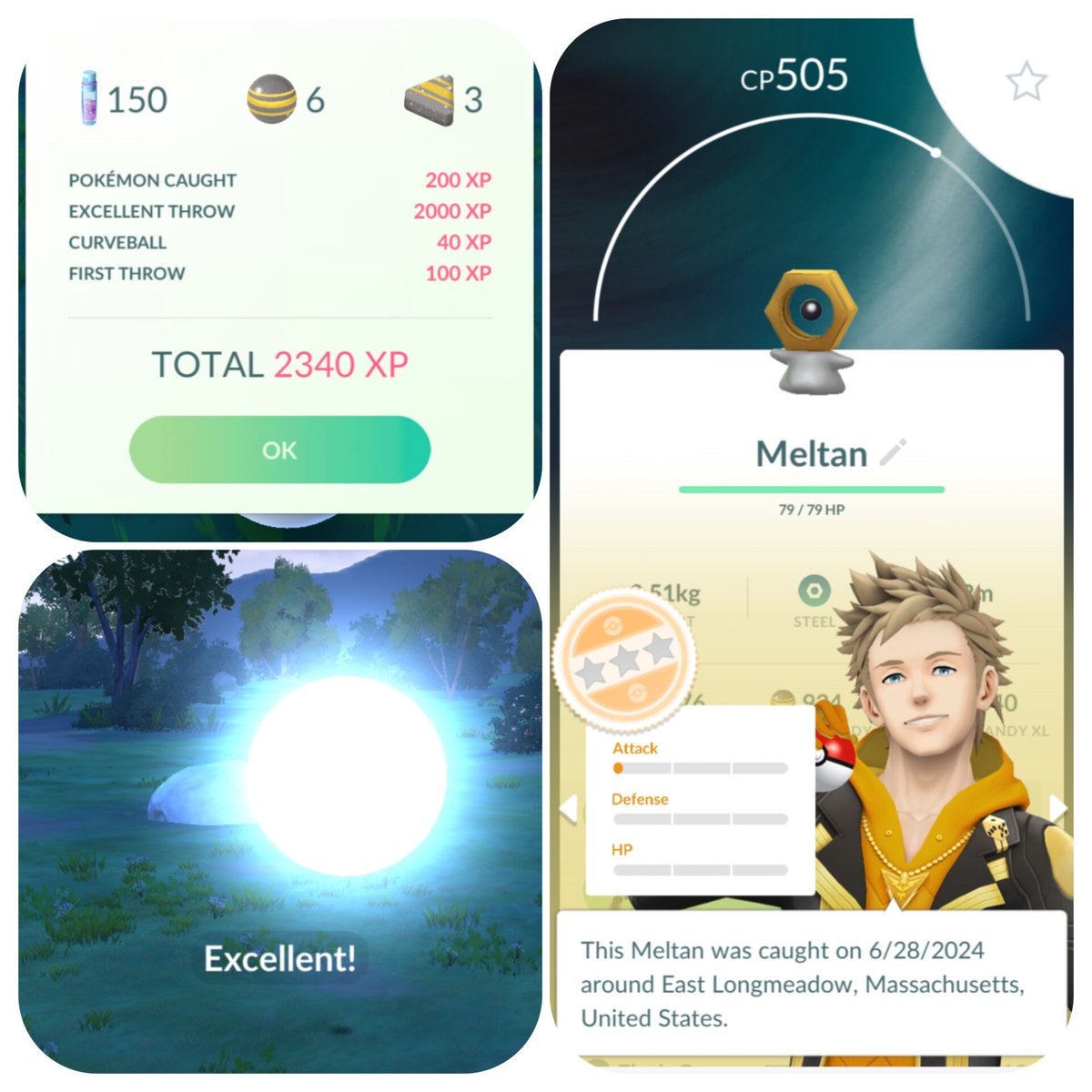 jen_deslauriers's tweet image. Seems I'm the only one that didn't get a shiny meltan today 😂 but love those #excellents and almost got a #nundo ! #PokemonGO #PokemonGOfriends 💕🫶 #Friday