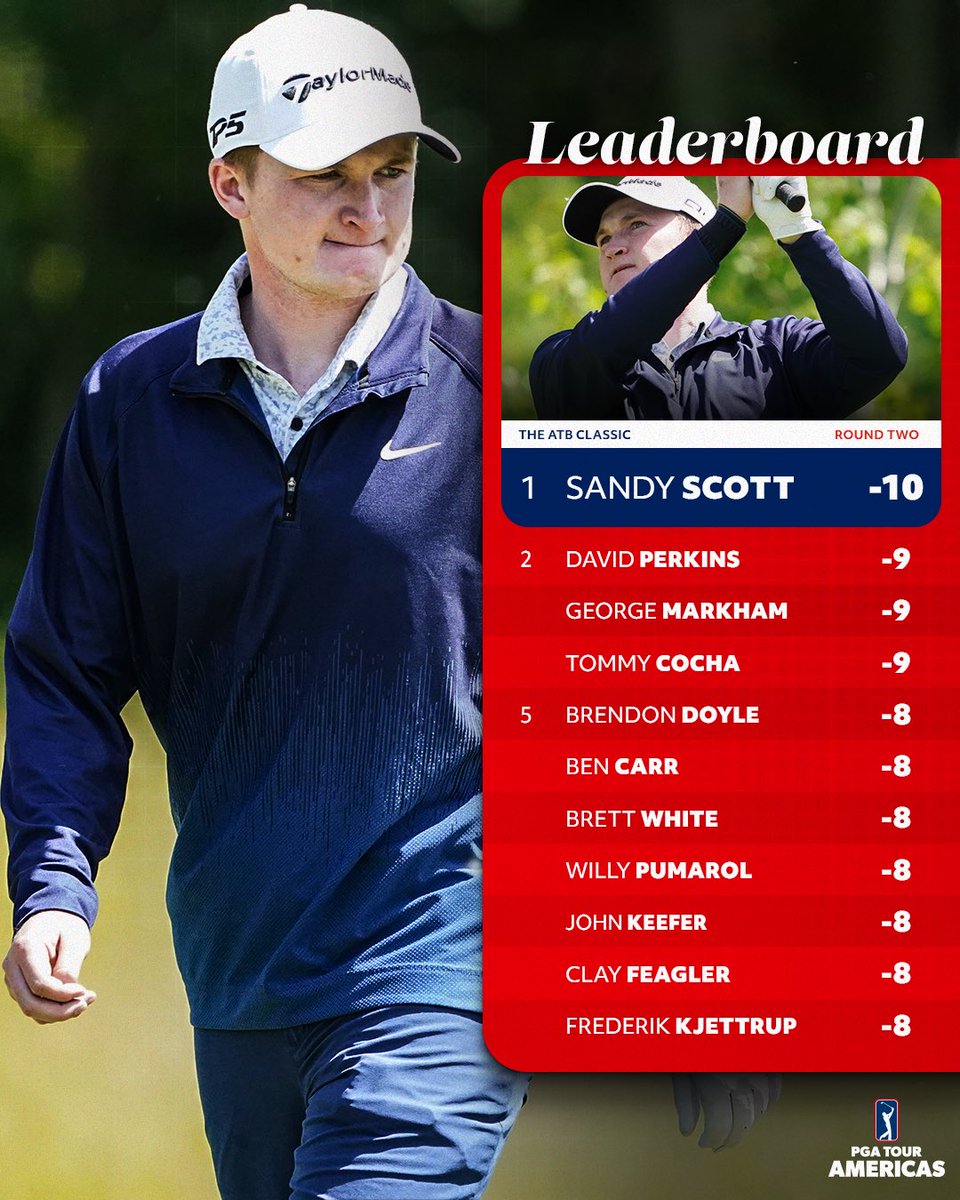Sandy Scott takes a one-shot lead into the weekend at the <a href="/ATBClassicGolf/">ATB Classic</a>