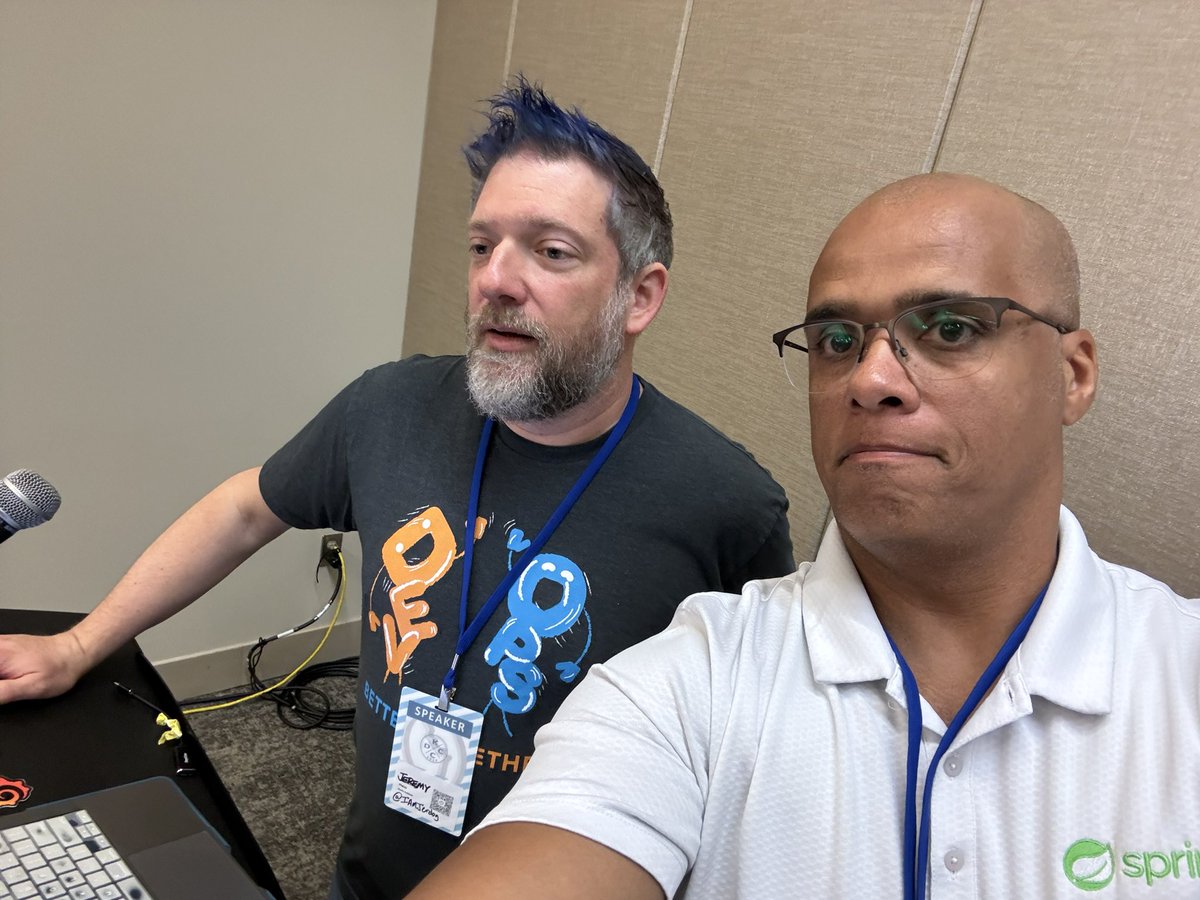 dashaun's tweet image. There were only 7 open seats in the room and 15 people standing in the back for @IAmJerdog #kcdc2024