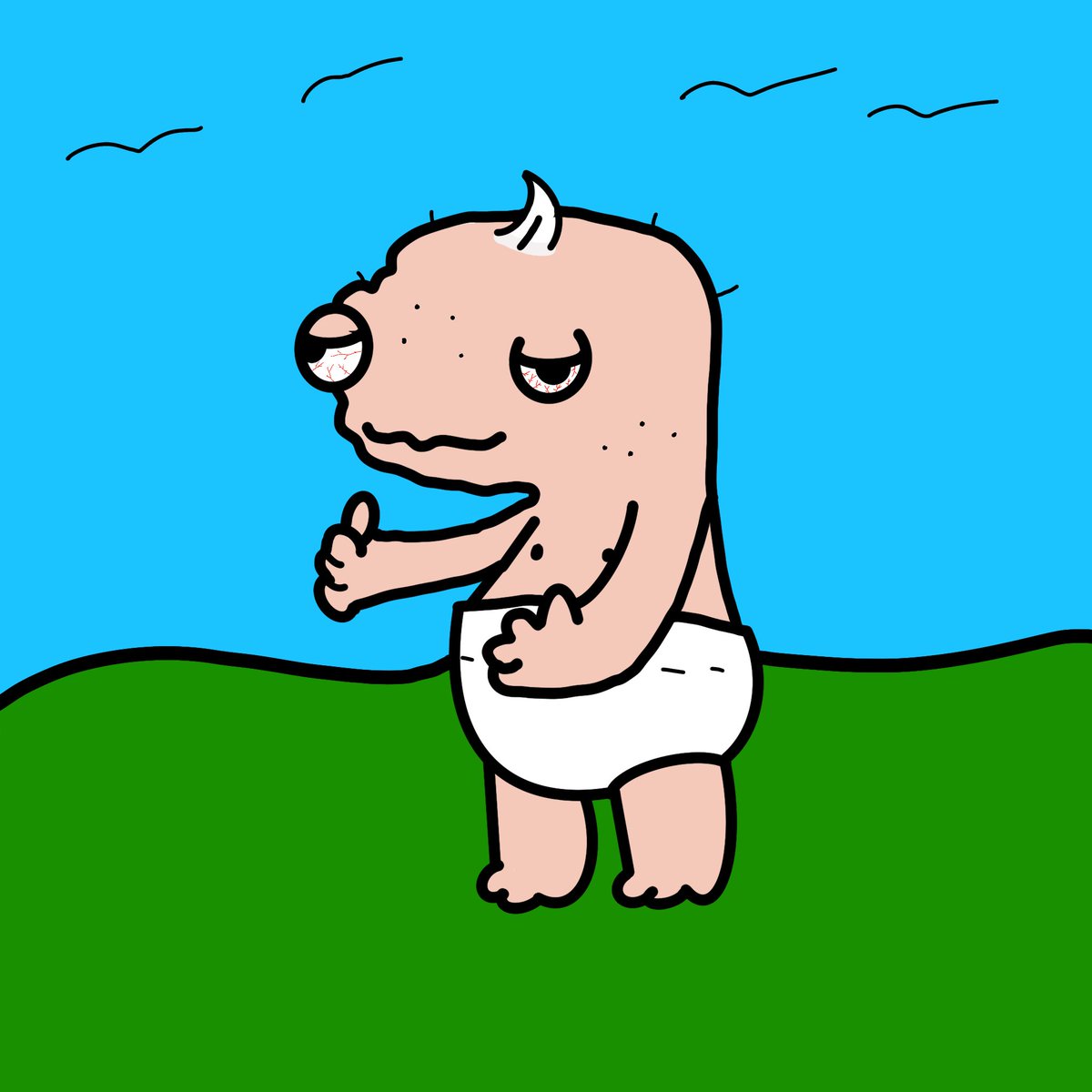 Got into Daddy’s stash… Feeling a little funny.. time to touch grass. 🍃.