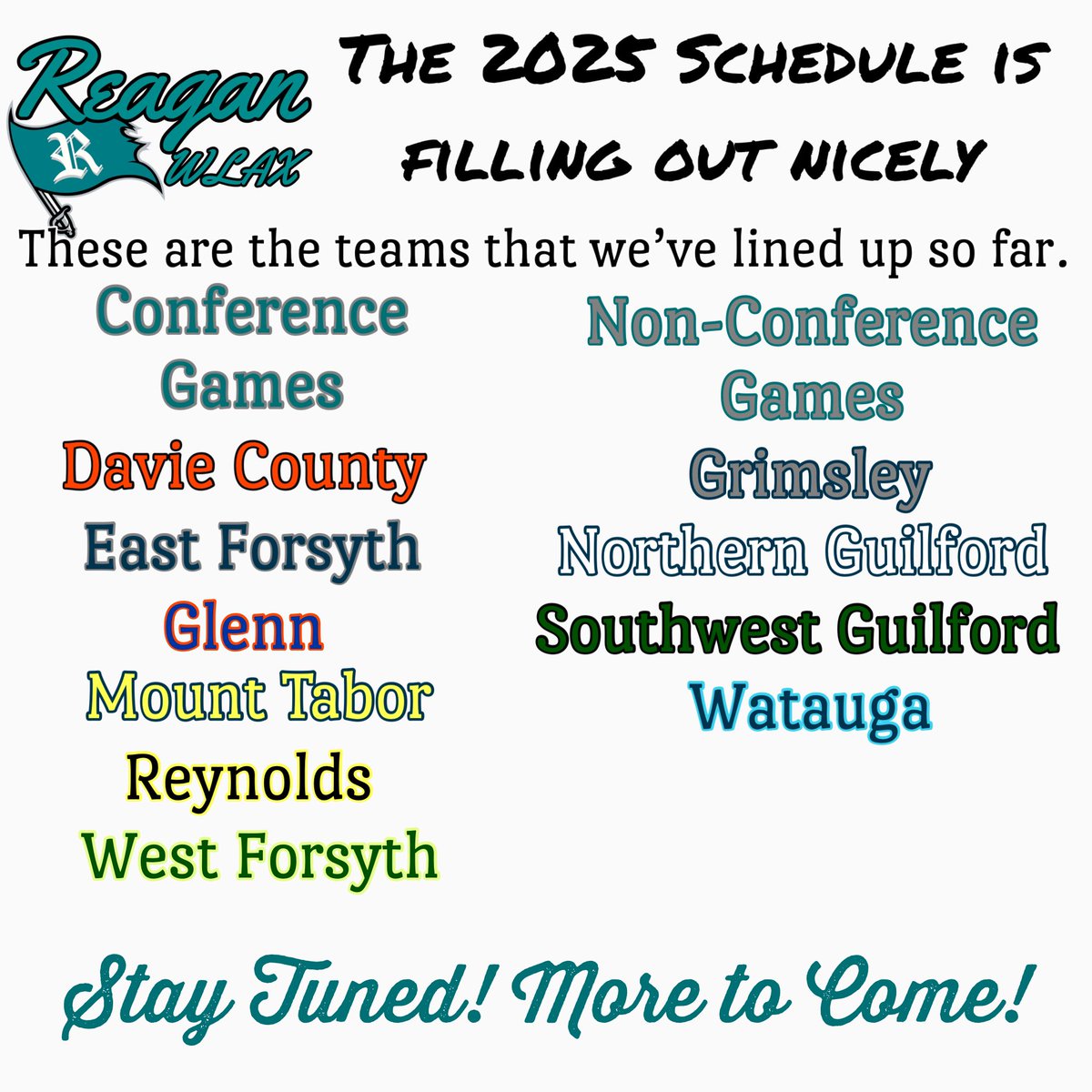 The 2025 WLAX Season is going to be a great one, and the 2025 schedule is filling out nicely. We are still lining up more games, and the full schedule with dates, times and locations will be announced this fall. #OneGoal <a href="/Steve_Keaton/">Cᴏᴀᴄʜ Sᴛᴇᴠᴇ Kᴇᴀᴛᴏɴ</a>