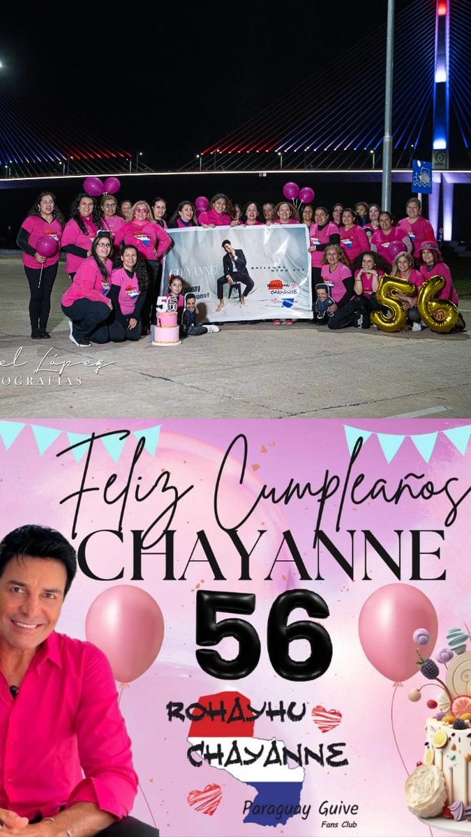 CelePy's tweet photo. @CHAYANNEMUSIC Feliz Cumpleaños!! 🎉🎂 @RohayhuChayanne 🇵🇾❤ https://t.co/Gxoykc61On