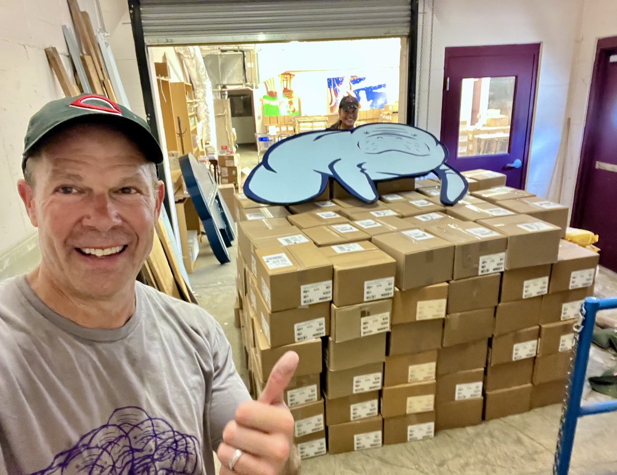 Big, exciting week at the blue manatee press warehouse! Thanks to the Kansas Department of Health and  Environment for partnering with us to provide over 14,000 books to families who need them! <a href="/KDHE/">KDHE</a>