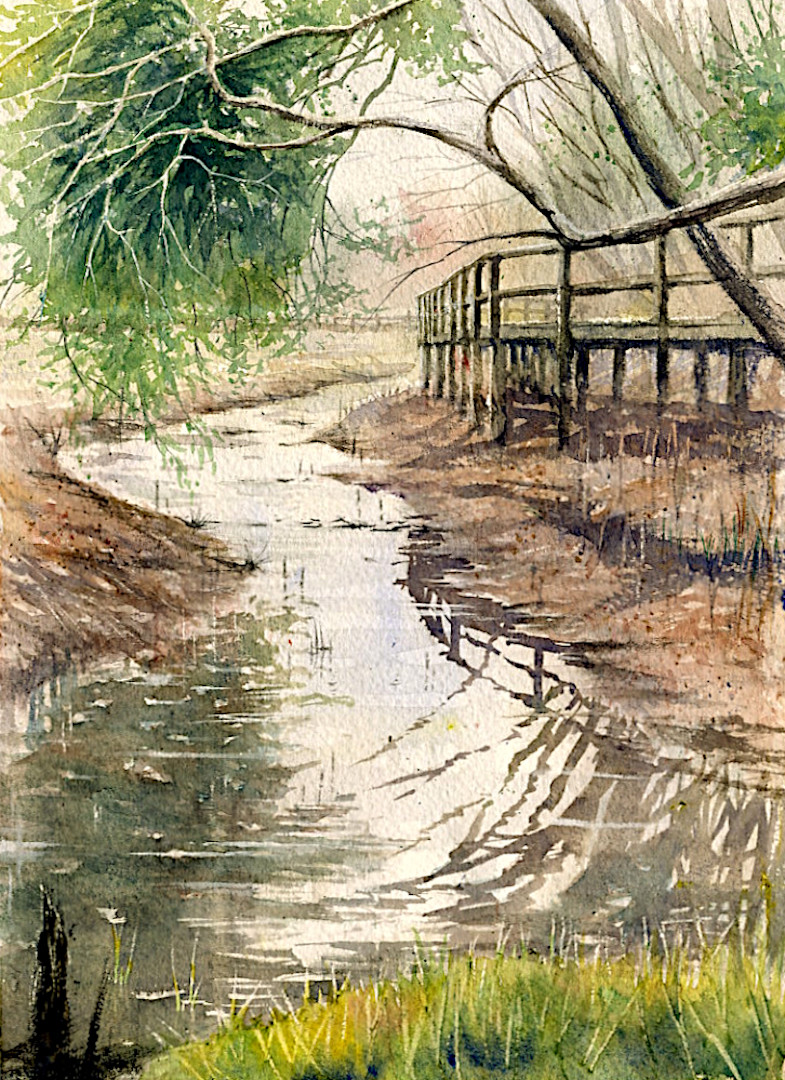 水彩画 透明水彩 #水彩画 #Watercolor #Watercolour #landscapepainting #水戸