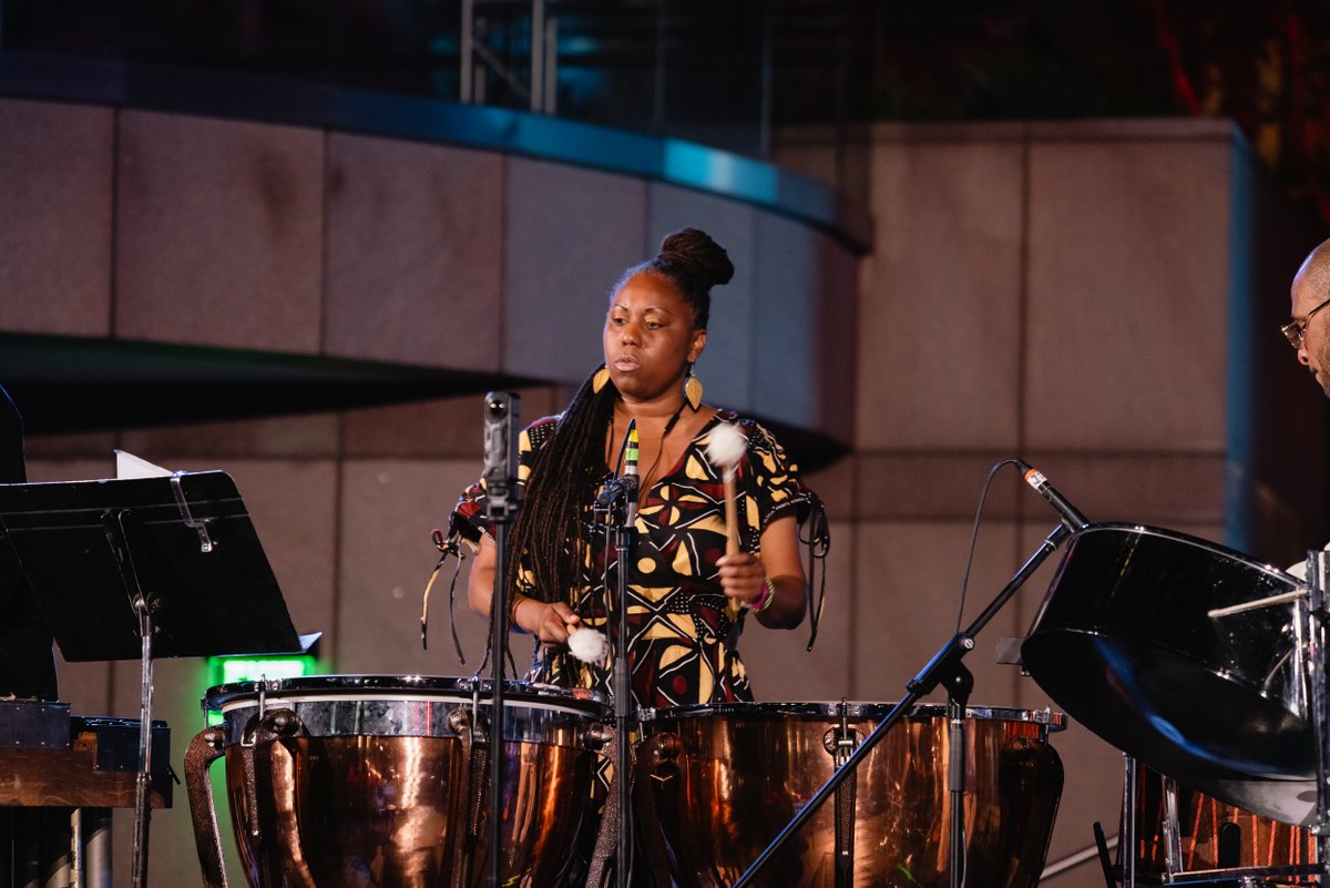 nakeiltha's tweet photo. Gratitude for the Max roach tribute celebration at Grand Performances in L.A. Max Roach was known for his innovative drumming techniques, Often incorporated African and Caribbean rhythms into his playing, pushing the boundaries of traditional jazz drumming #maxroach #jazz #june https://t.co/U0dRFejDfk